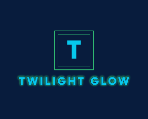 Glowing Neon Tech Startup  logo design