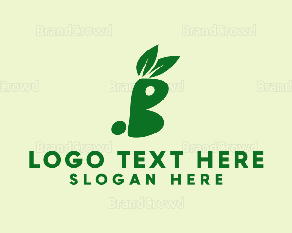 Green Healthy Bunny Logo