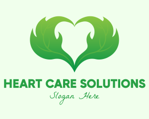 Green Organic Heart logo design