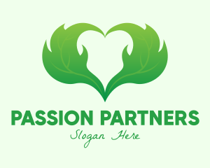 Green Organic Heart logo design