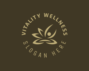 Yoga Wellness Flower  logo design