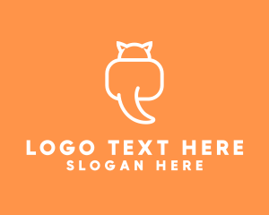 Messaging - Cat Speech Bubble logo design