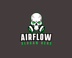 Skull Gas Mask logo design