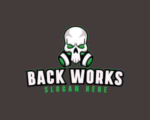 Skull Gas Mask logo design