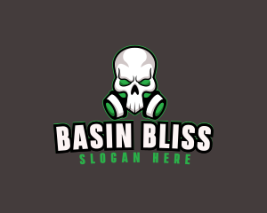 Skull Gas Mask logo design