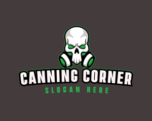 Skull Gas Mask logo design