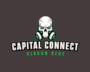 Skull Gas Mask logo design