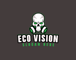 Skull Gas Mask logo design