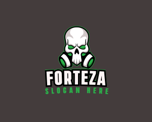 Skull Gas Mask logo design