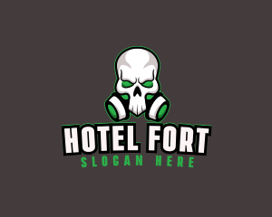 Skull Gas Mask logo design