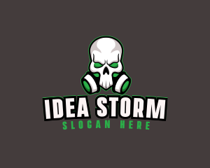 Skull Gas Mask logo design