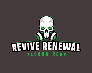 Skull Gas Mask logo design