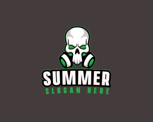 Skull Gas Mask logo design