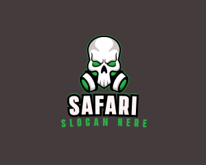 Skull Gas Mask logo design