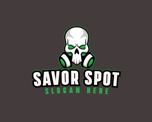 Skull Gas Mask logo design