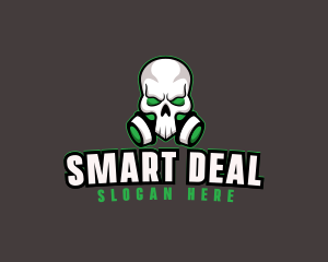 Skull Gas Mask logo design