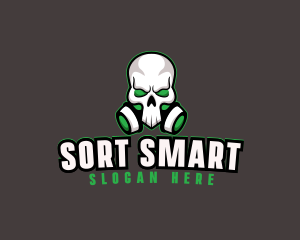 Skull Gas Mask logo design