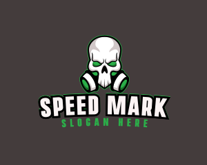 Skull Gas Mask logo design