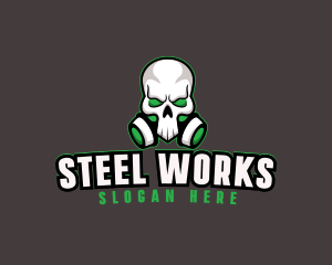 Skull Gas Mask logo design