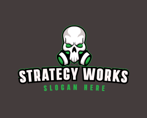 Skull Gas Mask logo design