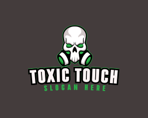 Toxic - Skull Gas Mask logo design