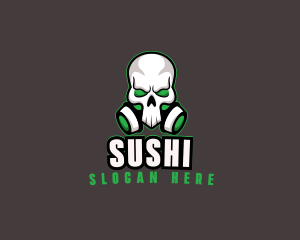 Skull Gas Mask logo design