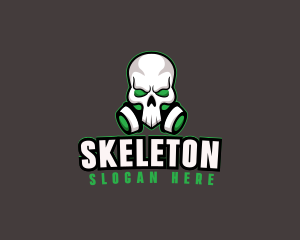 Skull Gas Mask logo design