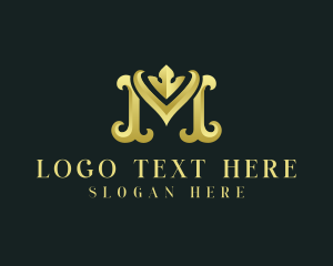 Gold - Fashion Luxury Letter M logo design