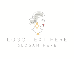 Necklace - Luxury Fashion Lady logo design