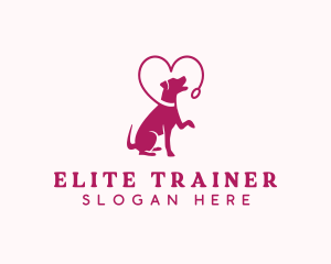 Dog Heart Leash logo design