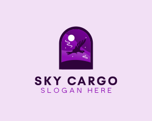 Night Sky Raven  logo design