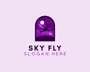 Night Sky Raven  logo design