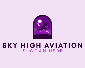 Night Sky Raven  logo design