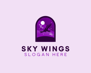 Night Sky Raven  logo design