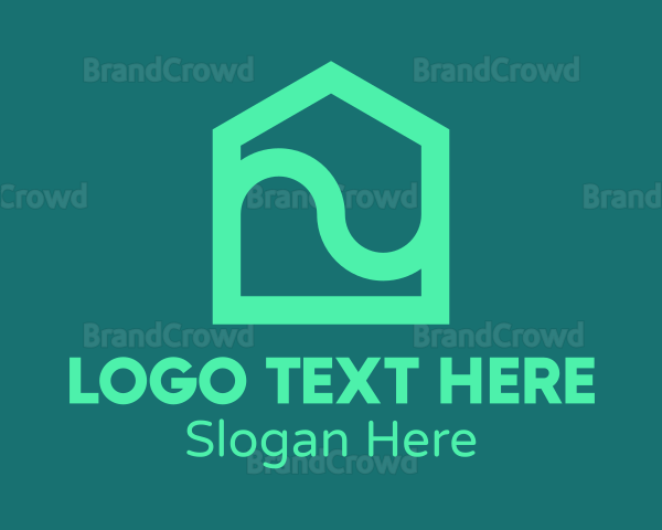 Teal Pentagon House Logo