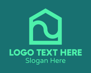 Teal Pentagon House Logo