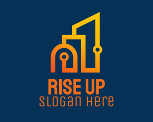 Orange Modern City  logo design