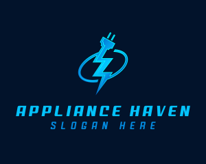 Lightning Plug Electric logo design