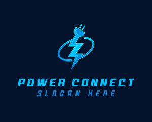 Plug - Lightning Plug Electric logo design