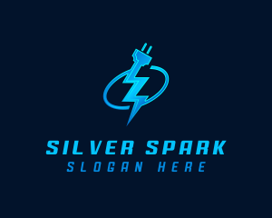 Lightning Plug Electric logo design