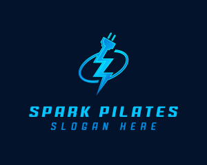 Lightning Plug Electric logo design
