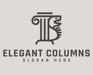 Paralegal Column Snake logo design