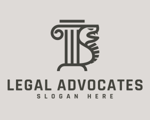 Paralegal Column Snake logo design