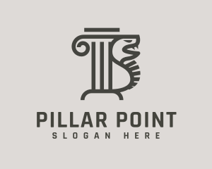 Column - Paralegal Column Snake logo design