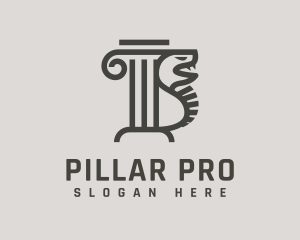 Column - Paralegal Column Snake logo design