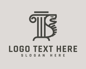 Column - Paralegal Column Snake logo design