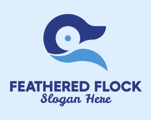 Geese - Blue Duck Animal logo design