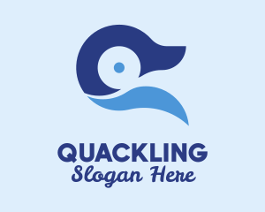 Duckling - Blue Duck Animal logo design