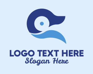 Duckling - Blue Duck Animal logo design