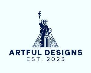 America Art Deco Liberty logo design